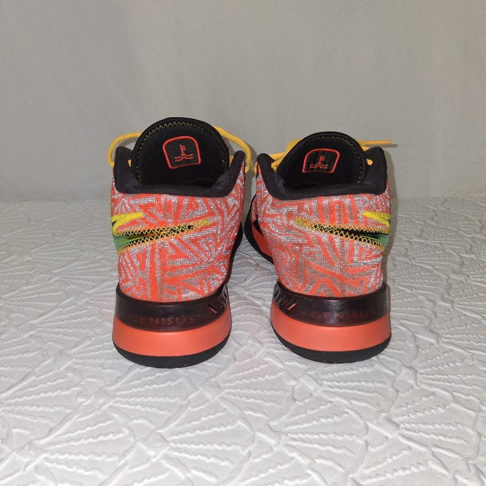 Nike Nxxt Genisus Orange Le Bron and Yellow Basketboll Shoes Mens Patterned Sz 7 - Picture 6 of 17